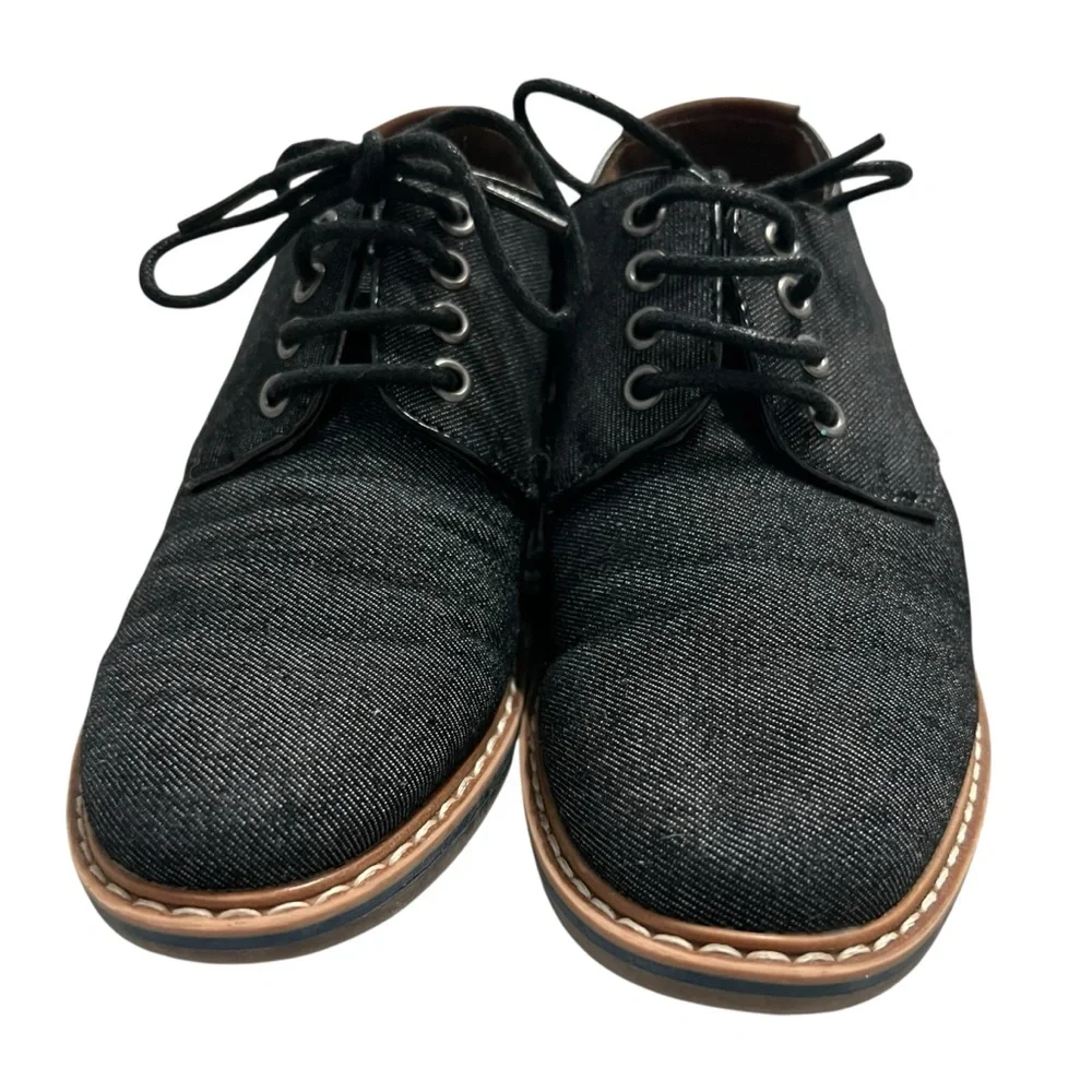 Bruno Marc Boys Sz 1 Dark Navy Oxford Dress Shoes
